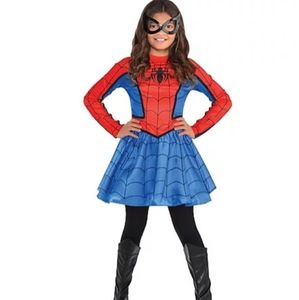 Marvel Girls Red and Blue Spider-Girl Dress, Only Dress ( missing mask)
